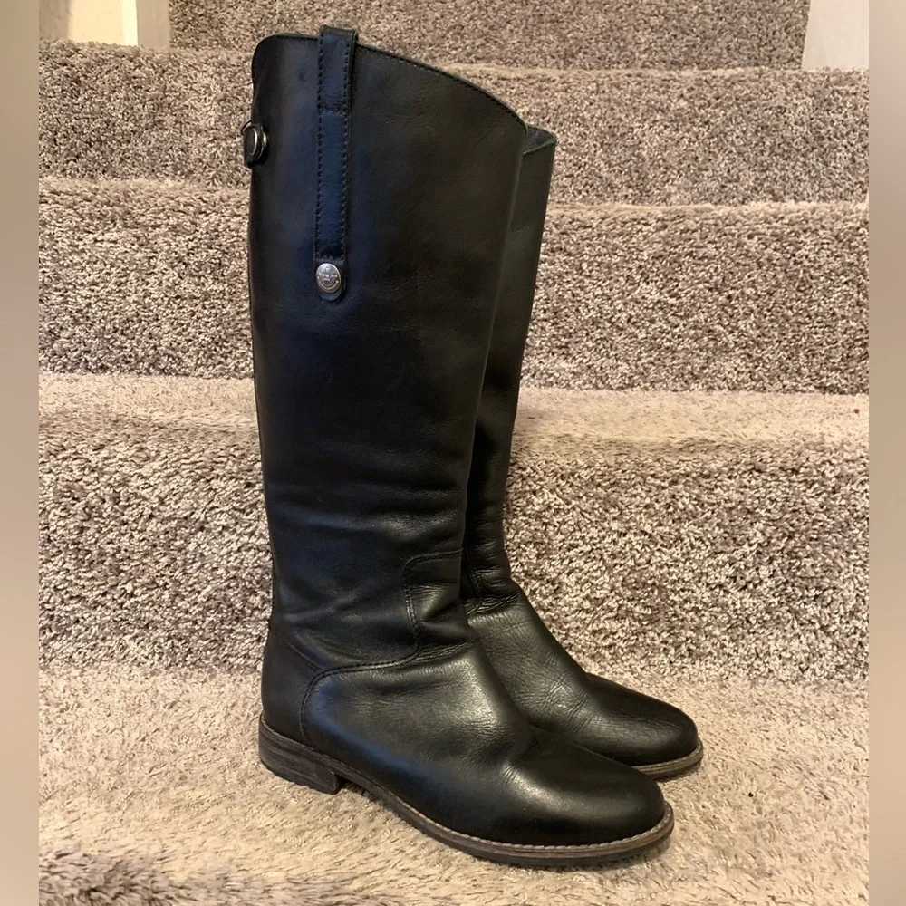 Matisse Yorker Boots Equestrian Riding Tall Over the Knee Black Leather 6.5
